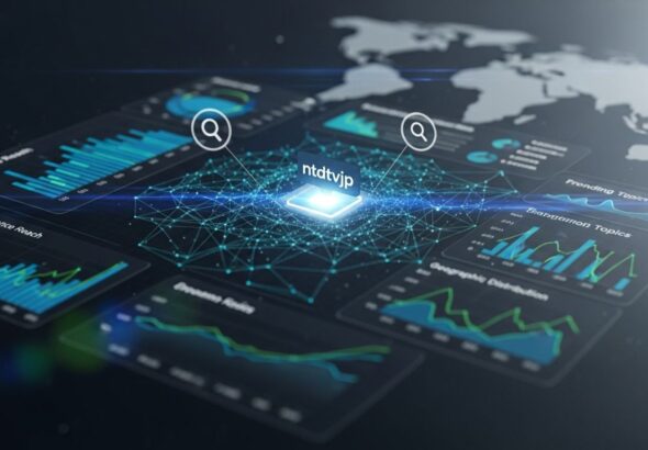 Digital media concept inspired by ntdtvjp platform