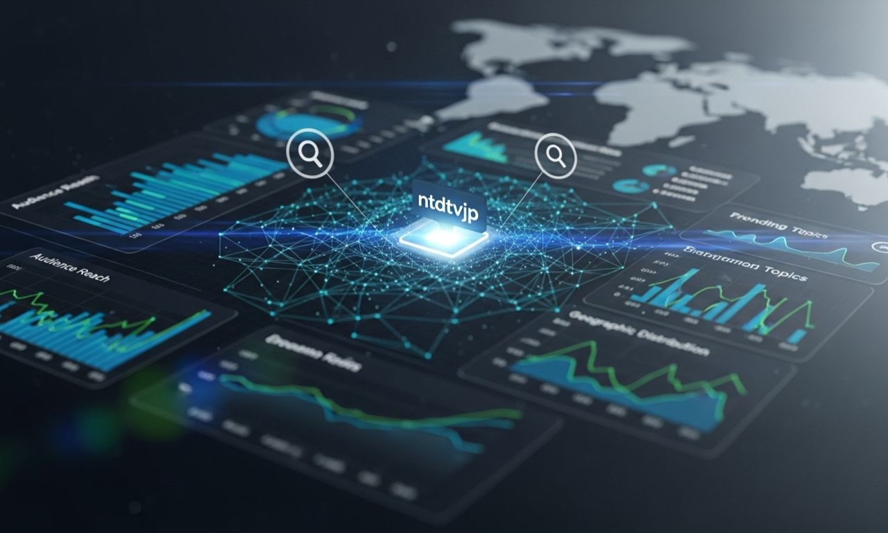 Digital media concept inspired by ntdtvjp platform